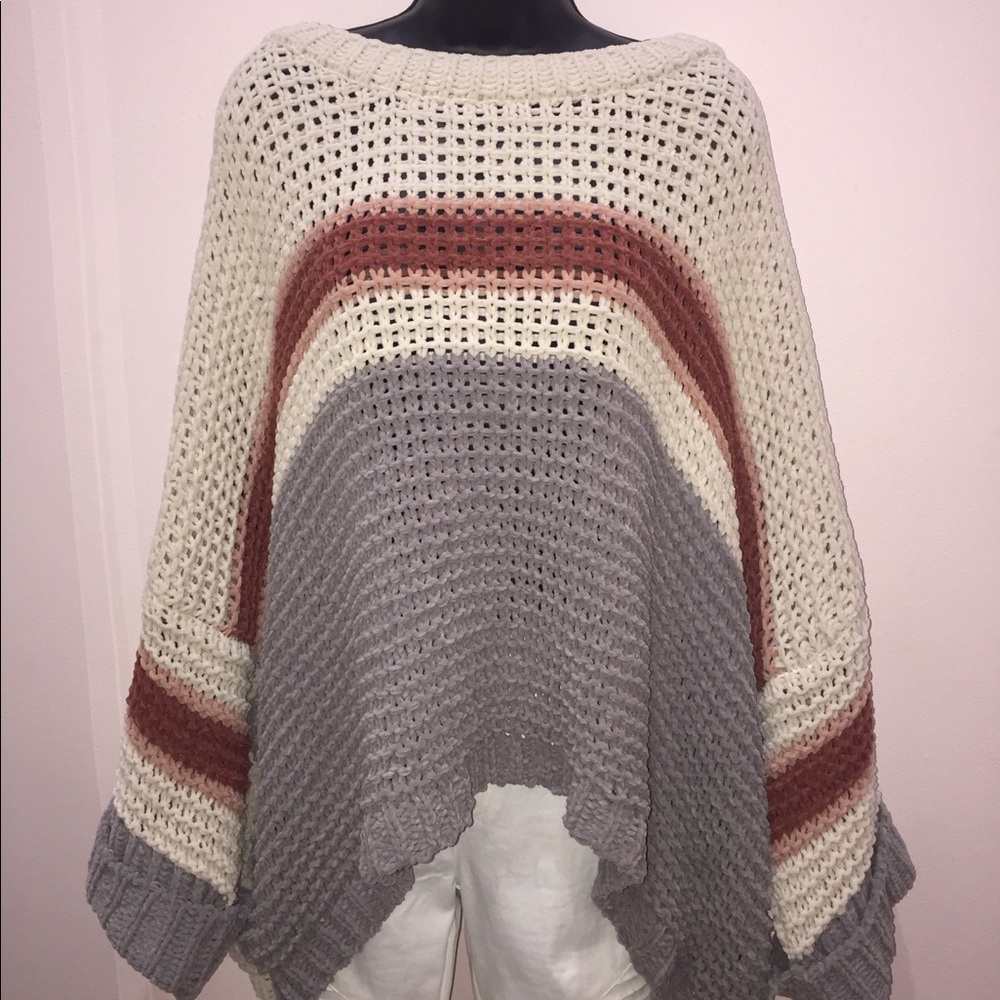 POL knit striped sweater